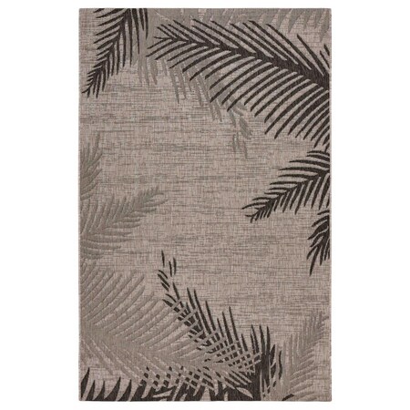 Palacedesigns 8 x 9 ft. Beige Palm Leaves Indoor & Outdoor Scatter Area Rug - Beige - 8' x 9' PA3102020